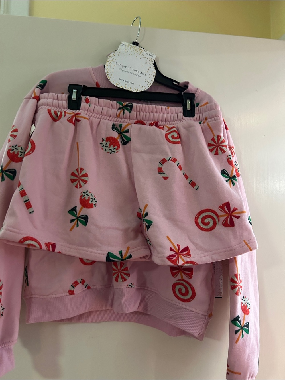 Betony & Together Pink Candy-Print Women's Lounge Shorts